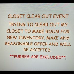 Closet clear out weekend!!